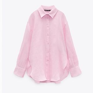 NWOT Zara oversized linen shirt